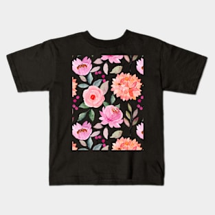 pink floral pattern Kids T-Shirt